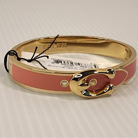 COACH Signature C-Buckle
Bangle - Gold-tone & color Pink Enamel - Picture 2 of 9